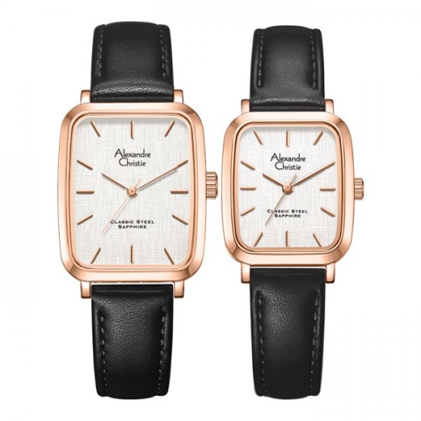 Alexandre Christie AC 8699 Rosegold Black Couple